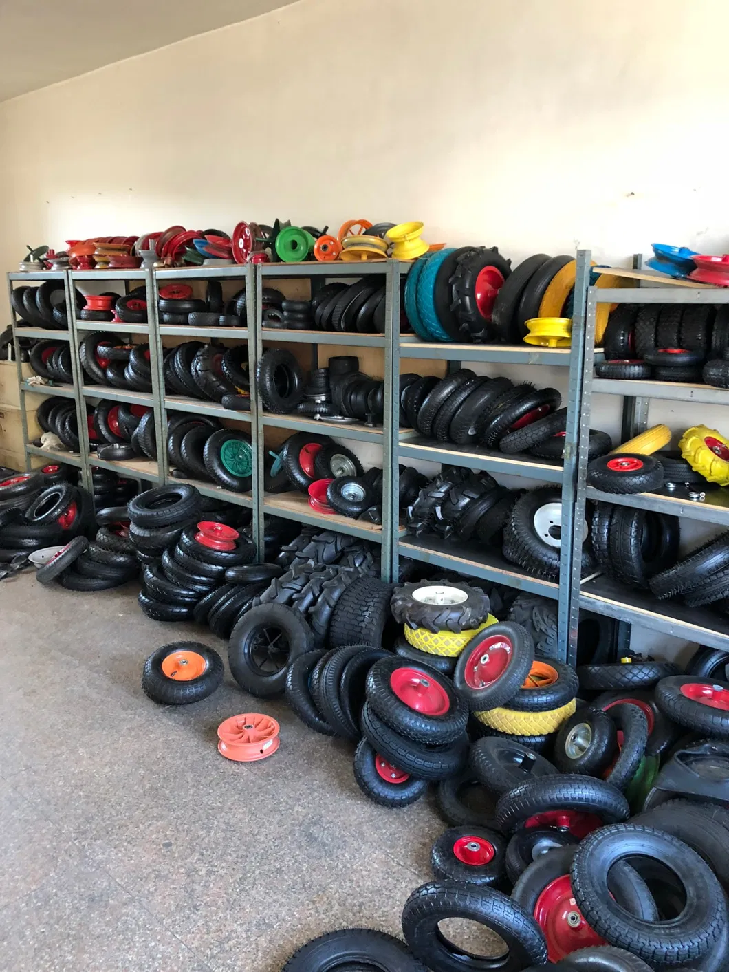 2pr/4pr Tyre Inflatable Plastic Rim High Quality Pneumatic Rubber Wheel with Inner Tube (3.00-4)