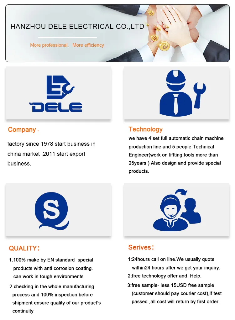 China Hangzhou Dele 8X24mm Black Hoist Load Link Chain G80