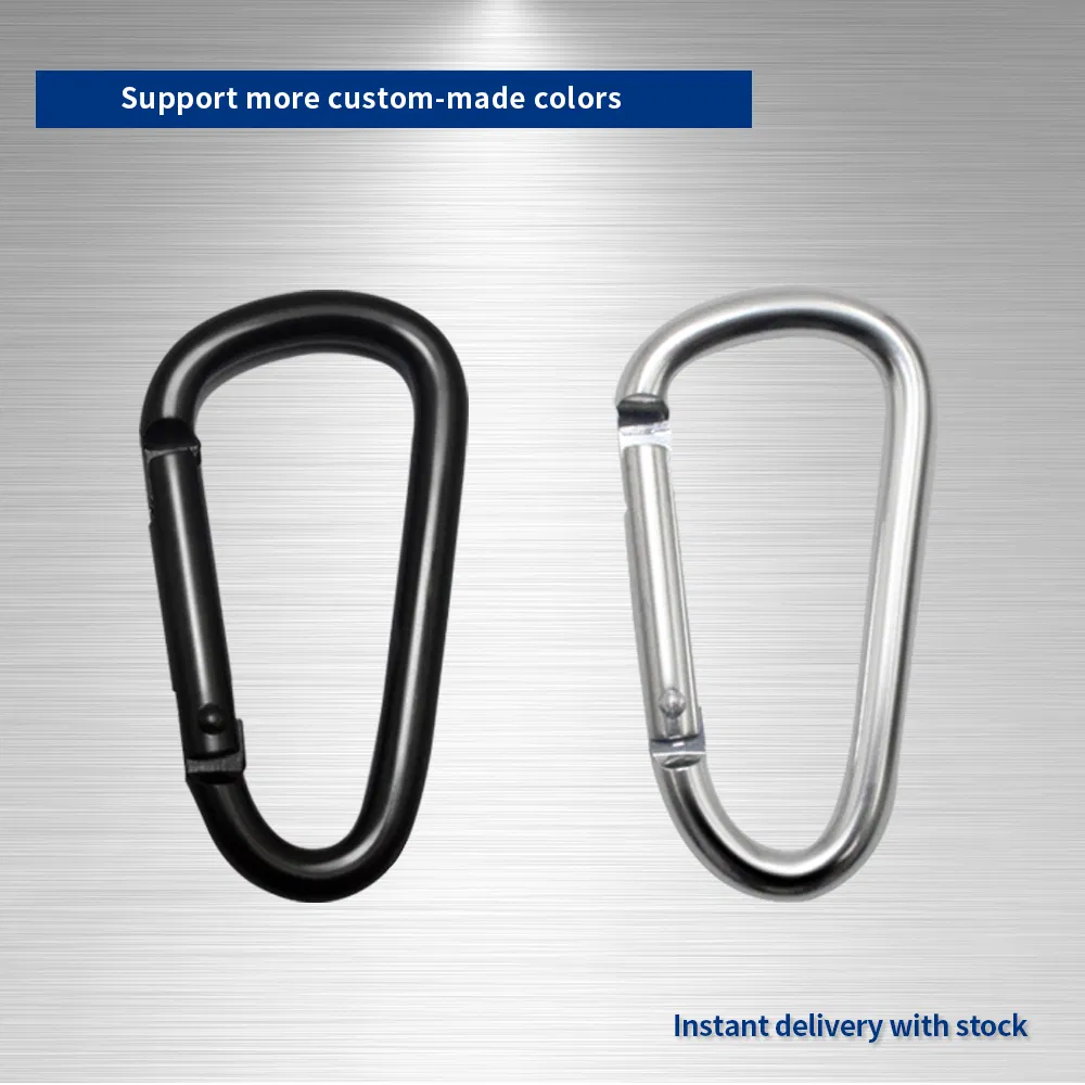 D-Type Gourd Belt Aluminum Bag Stainless Carabiner Climbing Snap Hook Buckle