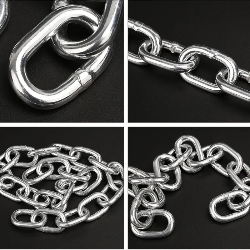 Hardware DIN5685A Short Round Link Chain Grade30 G30 Deburring Welded Galvanized Chain with High Quality