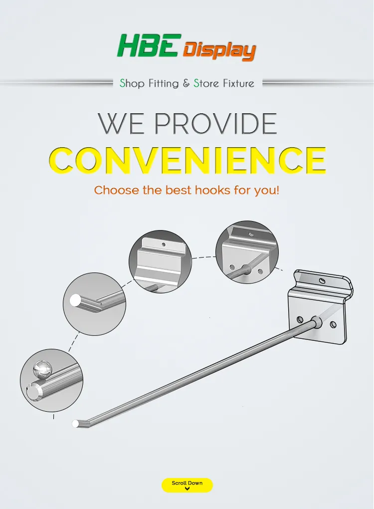 Metal Powder Coating Display Pegboard Hook Price Tag