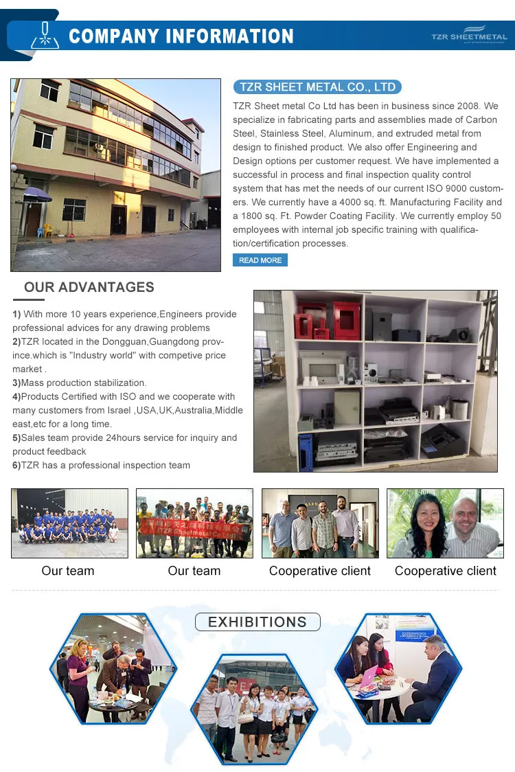 OEM Custom Sheet Metal Fabrication SPCC Cold Rolled Steel Brackets, Metal Work