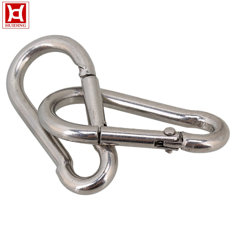 Outdoor Activity Stainless Steel 304 Spring Snap Climbing Buckle Hook Carabiner