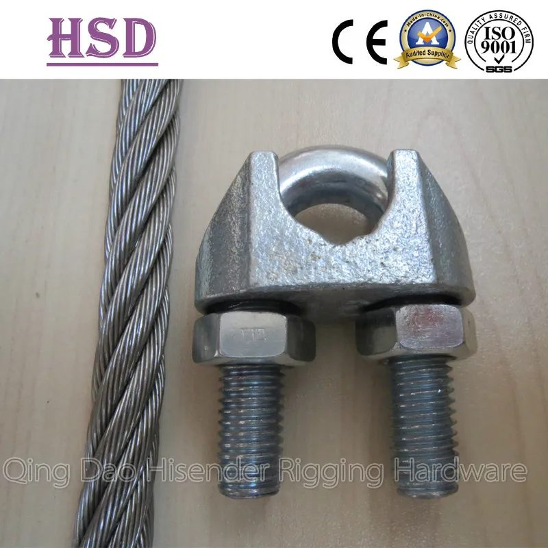 Rigging Fastener Zinc Plated DIN741 Wire Rope Clamp