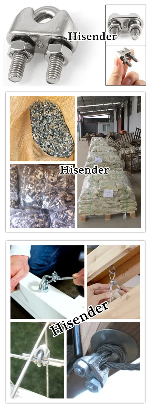 Rigging Fastener Zinc Plated DIN741 Wire Rope Clamp