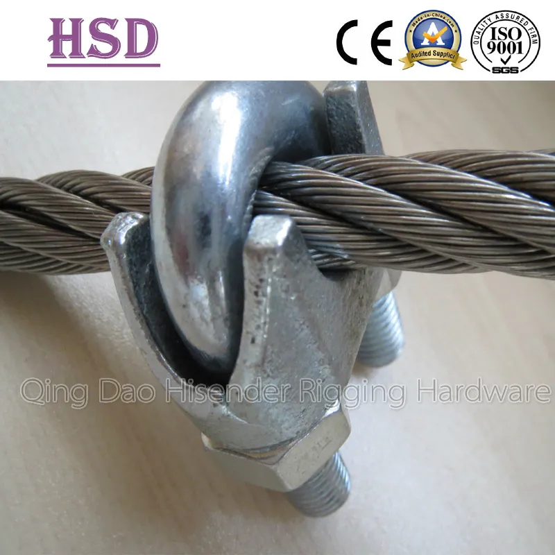 Rigging Fastener Zinc Plated DIN741 Wire Rope Clamp