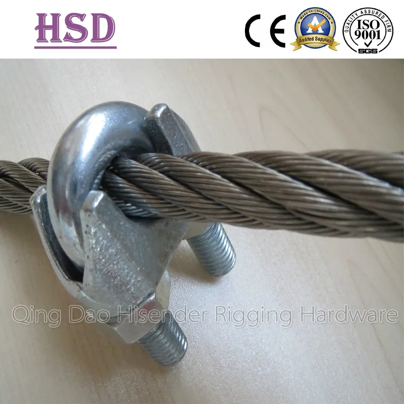 Rigging Fastener Zinc Plated DIN741 Wire Rope Clamp