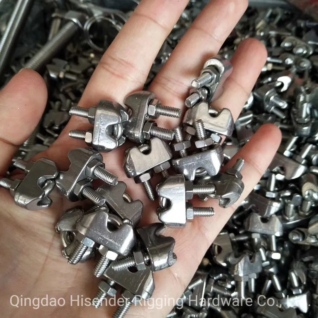 Rigging Fastener Zinc Plated DIN741 Wire Rope Clamp