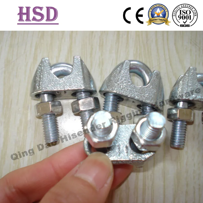 Rigging Fastener Zinc Plated DIN741 Wire Rope Clamp