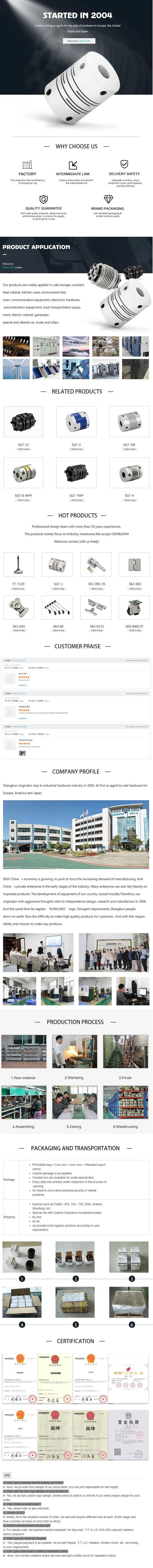 Sg7-8-C19 Factory Manufacturer Original Shaft and Flexible Couplings