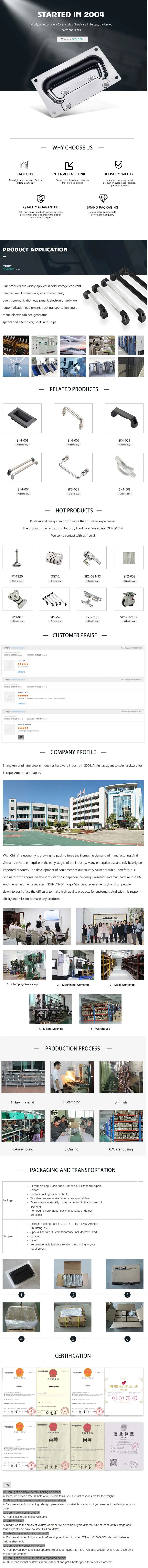 Sk4-226 Stainless Steel Oven Door Handle