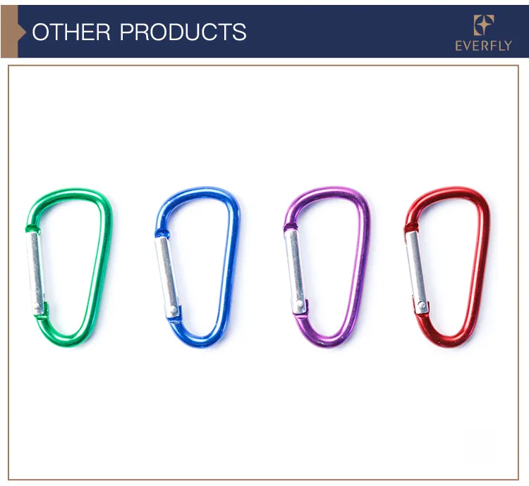 Small MOQ Promotional Hook Carabiner Aluminum Carabiner