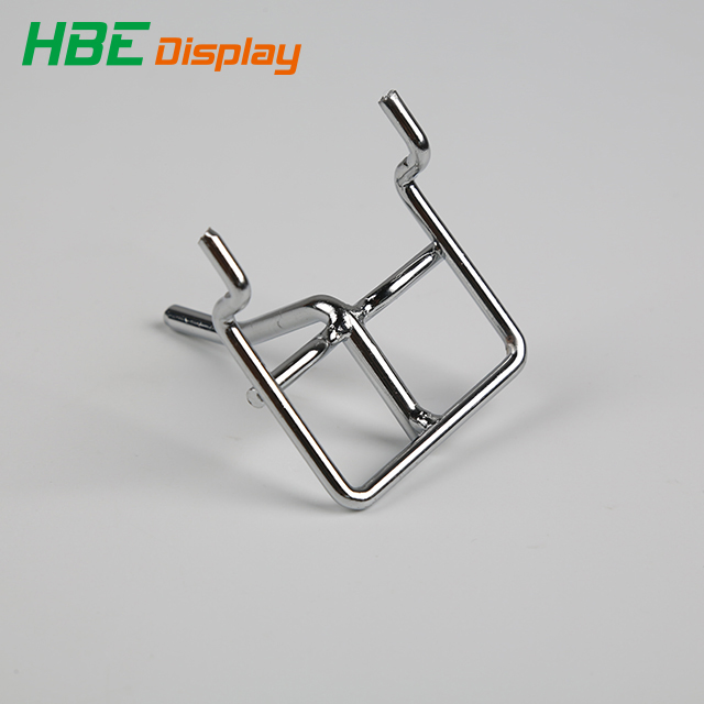 Supermarket Security Chromed Metal Display Rack Hooks