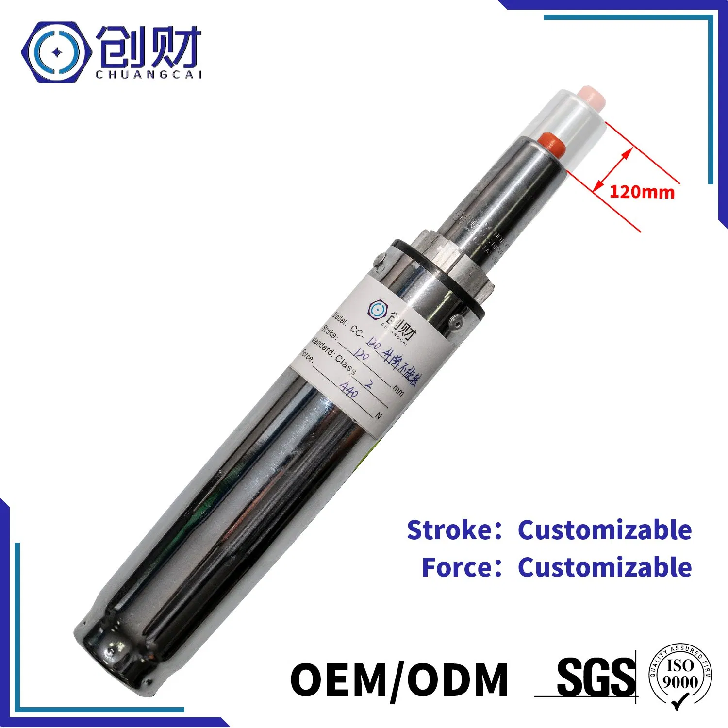 TUV Black Gas Lift/Gas Cylinder/Gas Spring with Different Taper for Office Chair