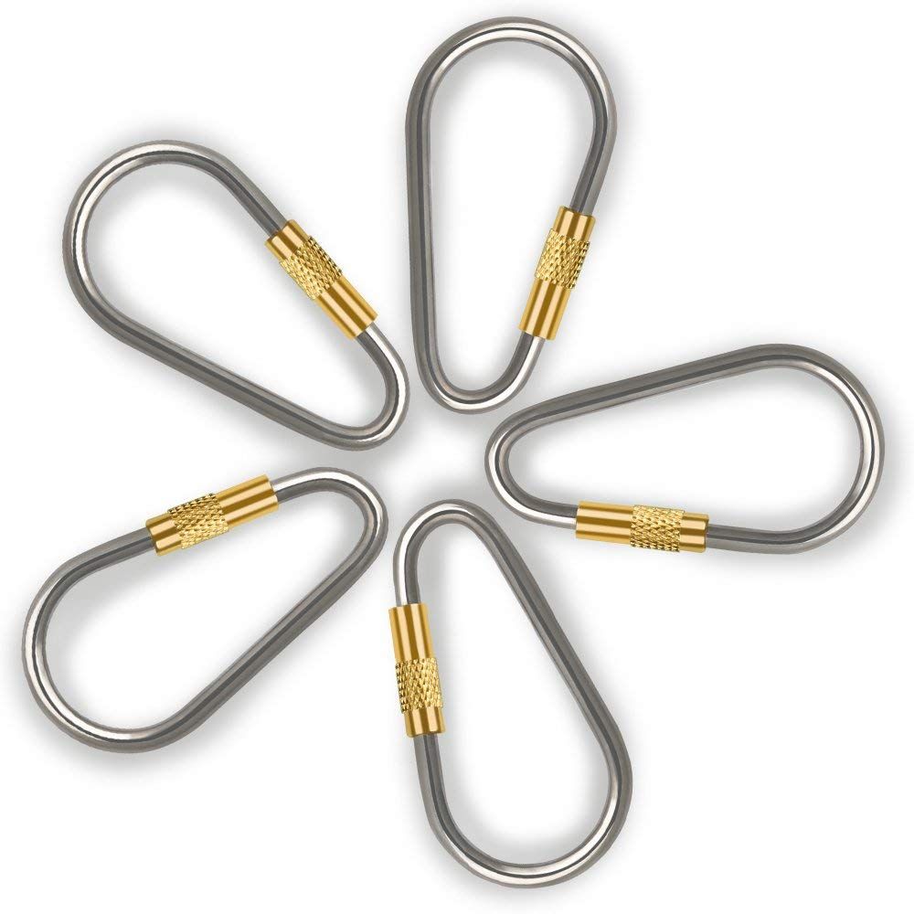 Ultra Light Weight Titanium Carabiner for Camping Hiking Fishing