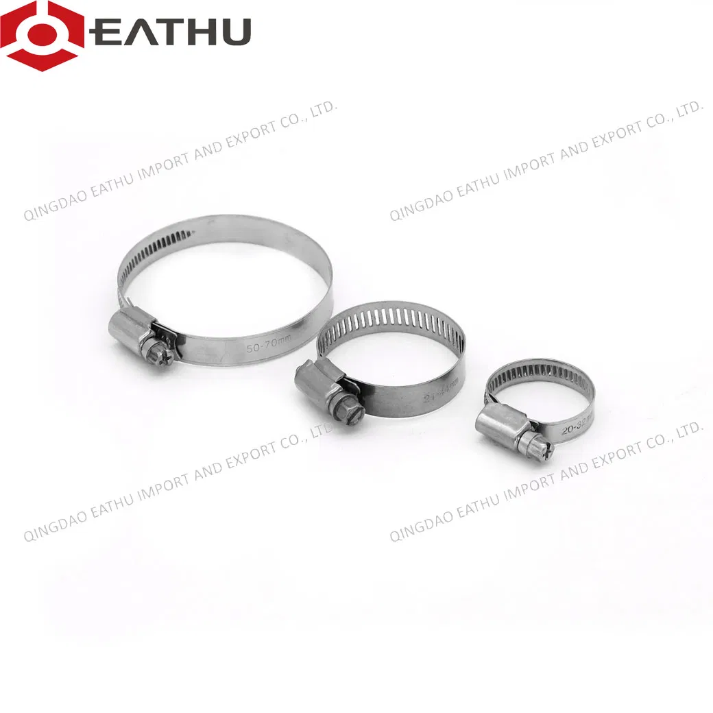 W1 Zinc Plated Steel/W2 W4 Stainless Steel Preforated American Type Hose Pipe Clamp